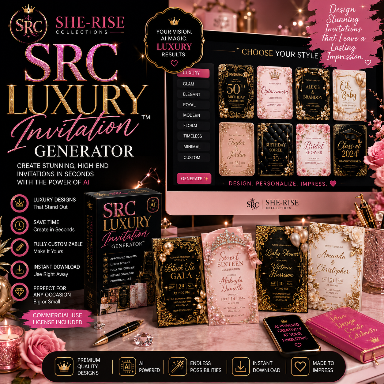 SRC Luxury Invitation Generator™