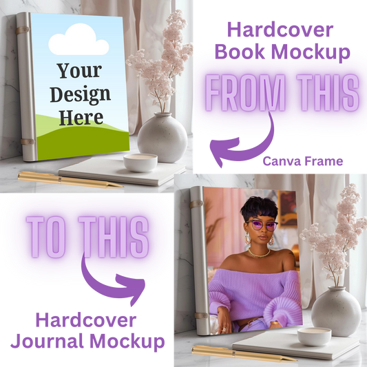 Canva Hardcover Book or Journal Frame Template