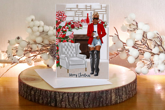 Peppermint Bliss Christmas Greeting Card